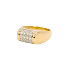 Bague chevalière or jaune diamants 0,4 ct - Castafiore