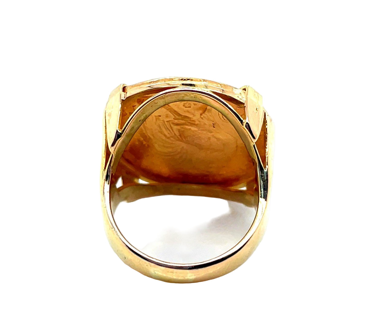 Bague Chevalière Pièce 20F en or jaune - Castafiore