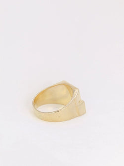 Bague chevalière vintage en or et diamants - Castafiore