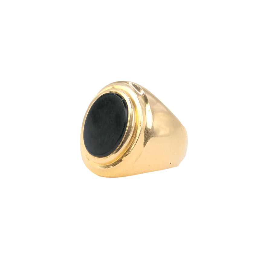 Bague Chevalière Vintage en Or et Onyx - Castafiore