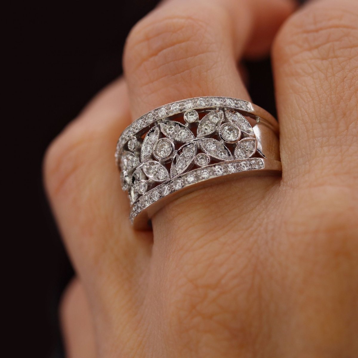 Bague CHIMENTO en or blanc et diamants - Castafiore