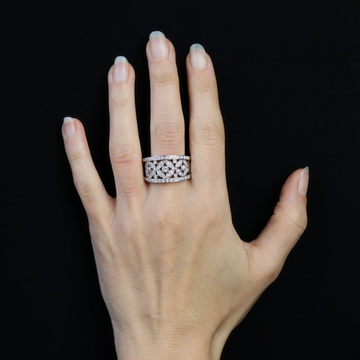 Bague CHIMENTO en or blanc et diamants - Castafiore
