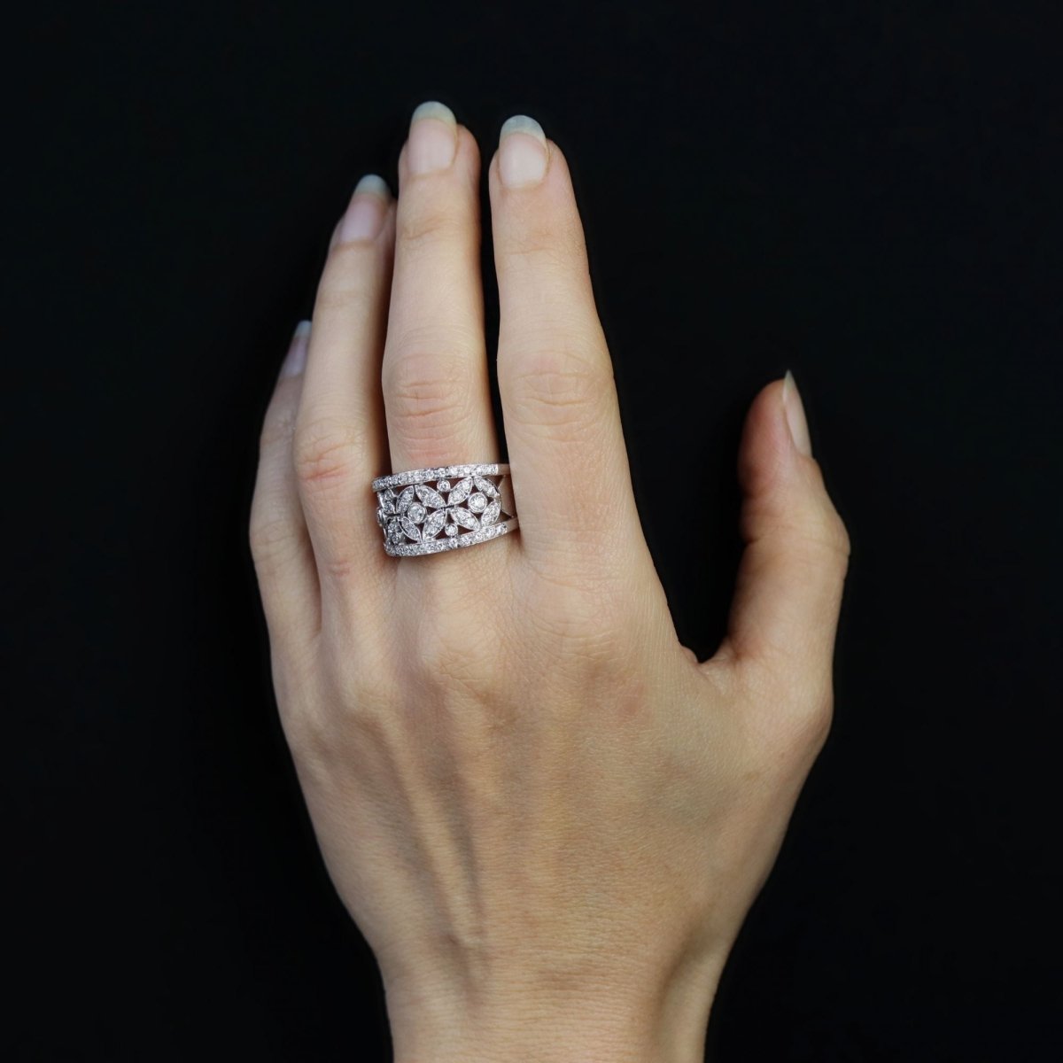 Bague CHIMENTO en or blanc et diamants - Castafiore