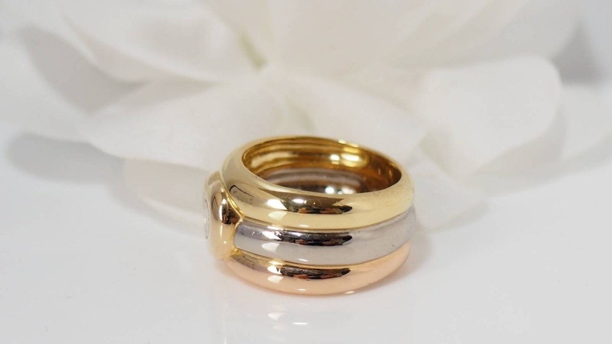 Bague Chopard Happy Diamond 3 ors et diamant - Castafiore