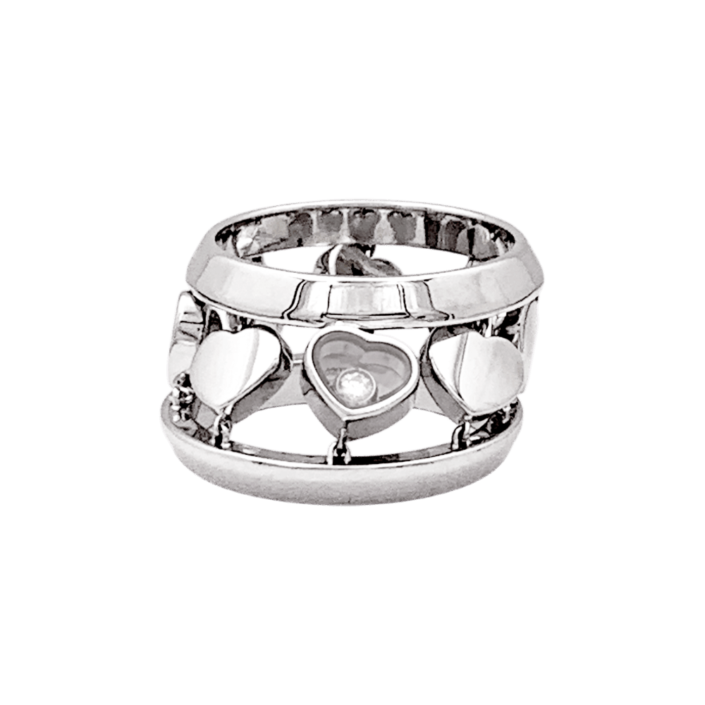 Bague CHOPARD "Happy Diamond Amore" en or blanc et diamant - Castafiore