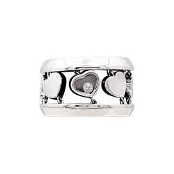 Bague CHOPARD "Happy Diamond Amore" en or blanc et diamant - Castafiore