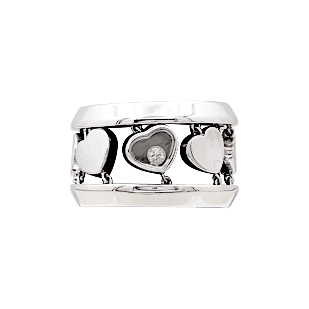 Bague CHOPARD "Happy Diamond Amore" en or blanc et diamant - Castafiore