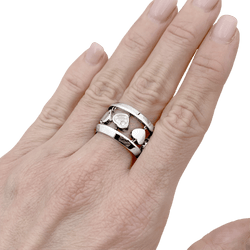 Bague CHOPARD "Happy Diamond Amore" en or blanc et diamant - Castafiore