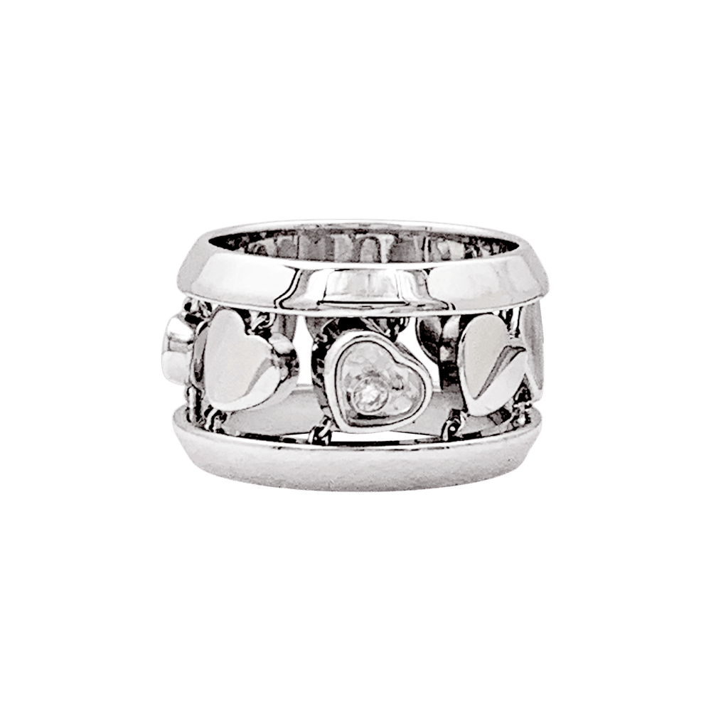 Bague CHOPARD "Happy Diamond Amore" en or blanc et diamant - Castafiore