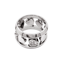 Bague CHOPARD "Happy Diamond Amore" en or blanc et diamant - Castafiore