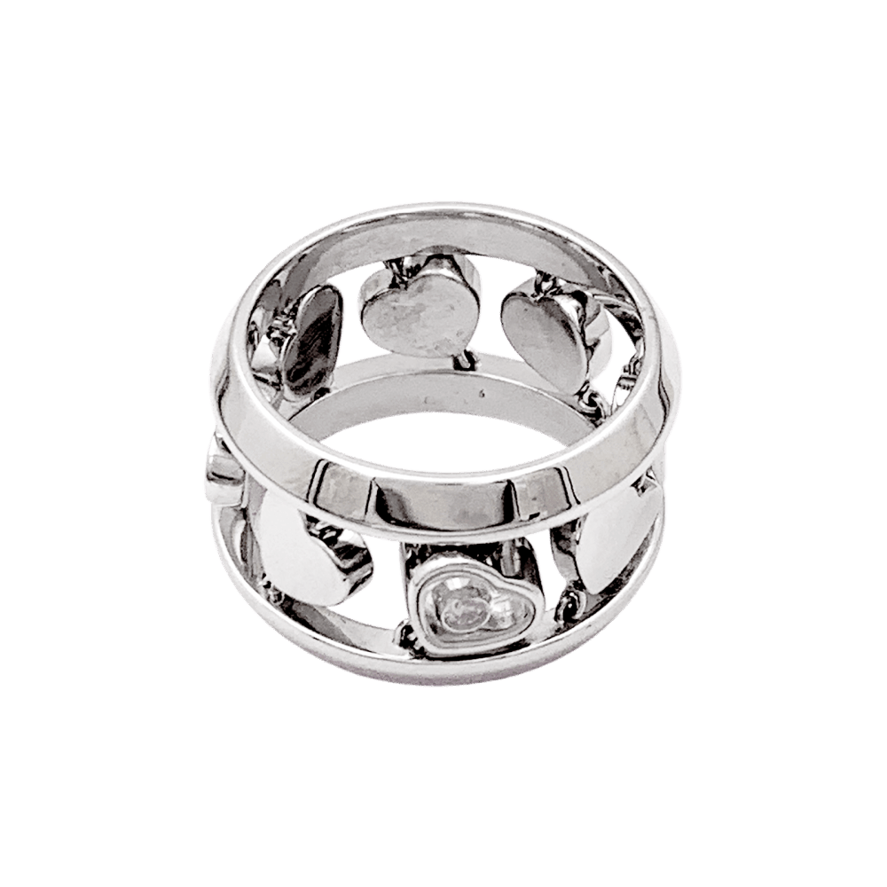 Bague CHOPARD "Happy Diamond Amore" en or blanc et diamant - Castafiore
