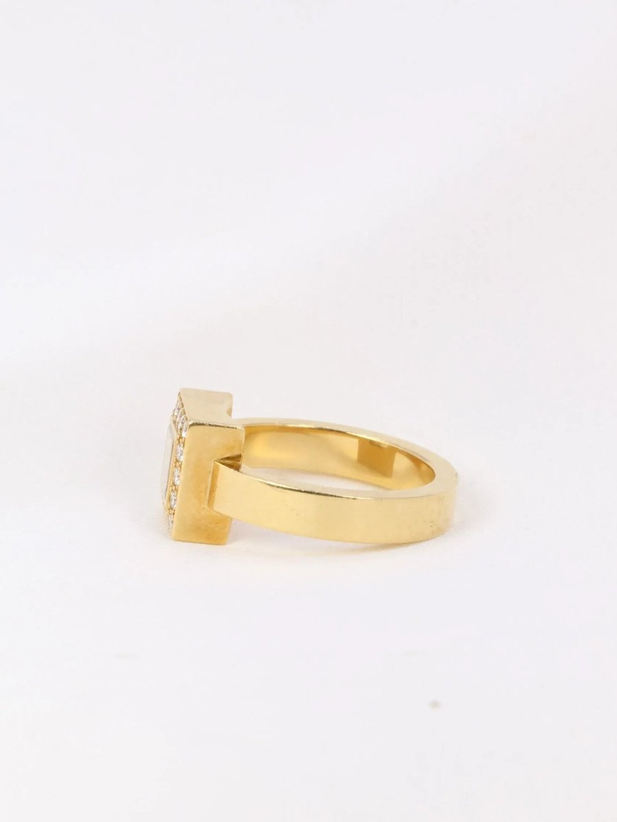 Bague Chopard Happy Diamonds carré en or et diamants - Castafiore