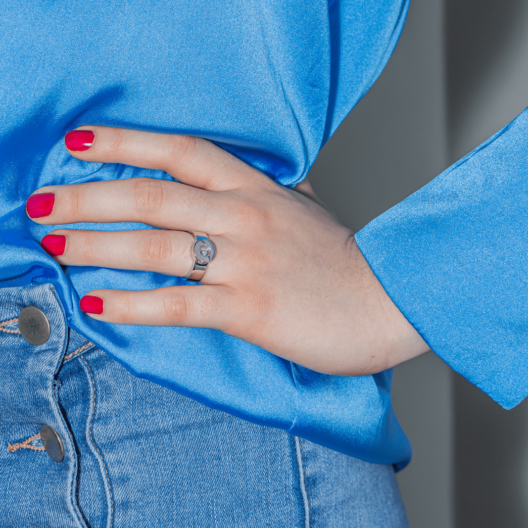 Bague CHOPARD "Happy Diamonds en or blanc et diamant - Castafiore