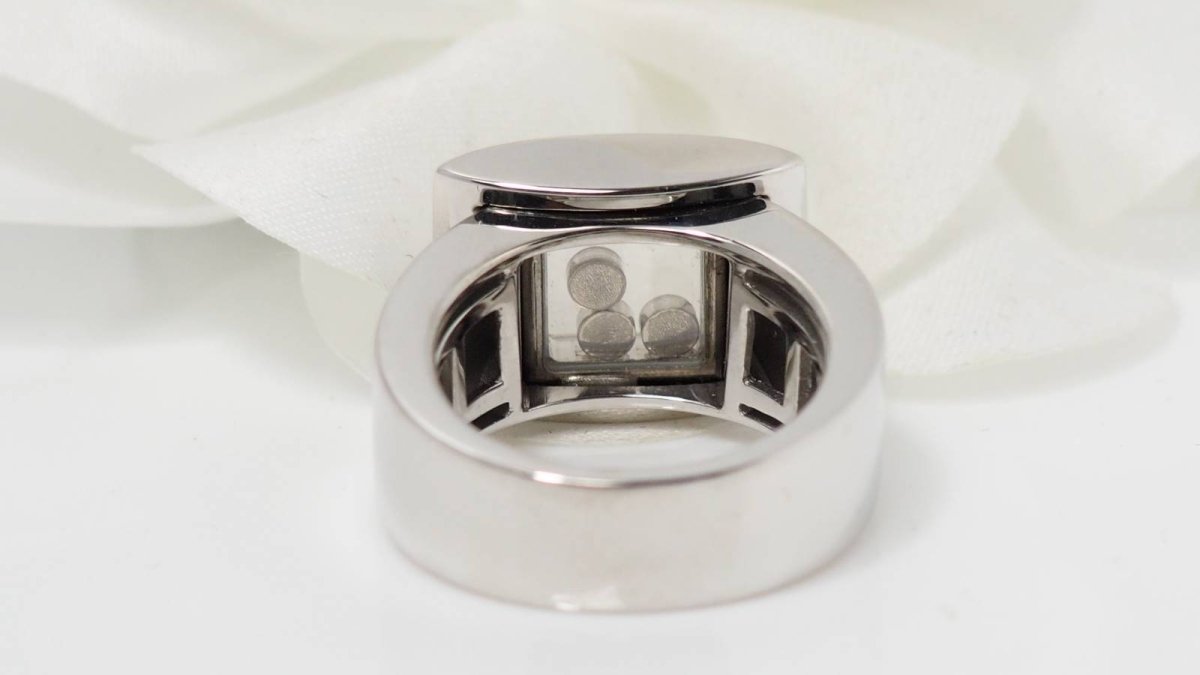 Bague Chopard Happy Diamonds en or blanc et diamants - Castafiore