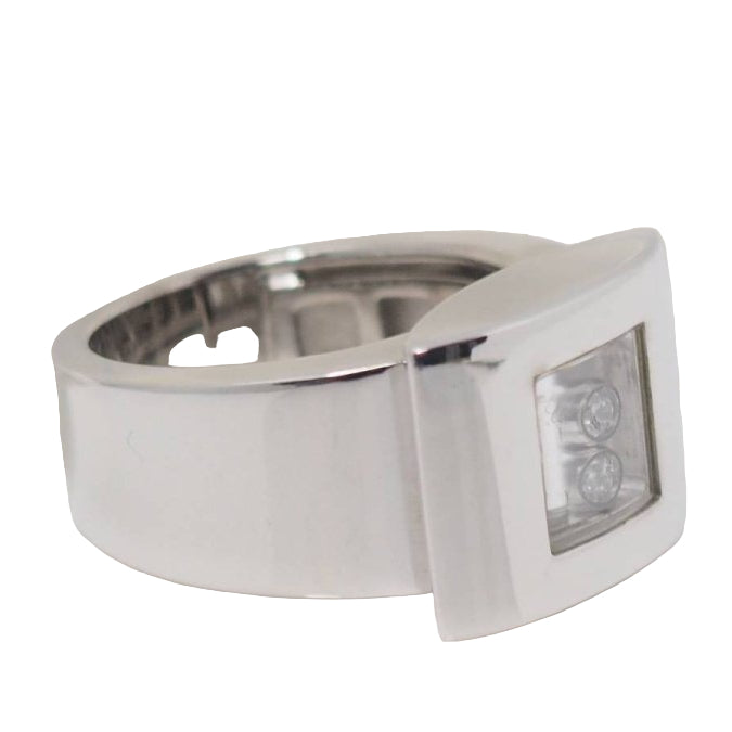 Bague Chopard Happy Diamonds en or blanc et diamants - Castafiore