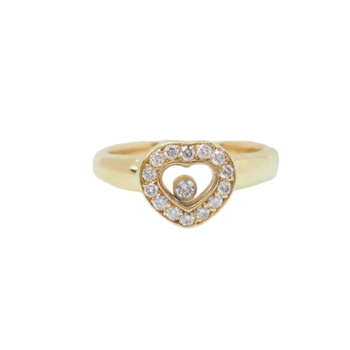 Bague Chopard Happy Diamonds en or jaune et diamants - Castafiore