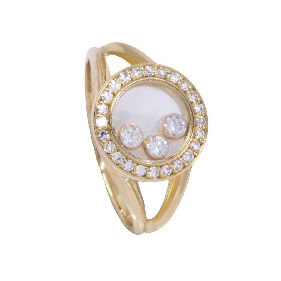 Bague Chopard "Happy Diamonds" en or jaune et diamants - Castafiore
