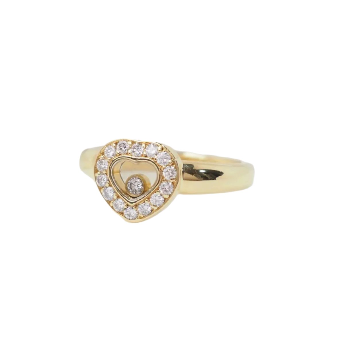 Bague Chopard Happy Diamonds en or jaune et diamants - Castafiore