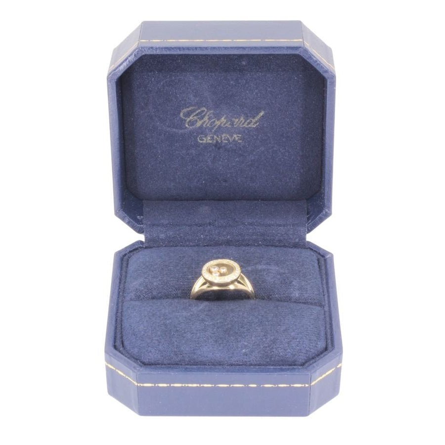 Bague Chopard "Happy Diamonds" en or jaune et diamants - Castafiore