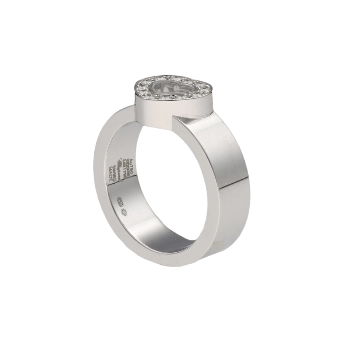 Bague Chopard Happy Diamonds Or Gris 18k Diamants de 2021. Taille 53. Ref : 822936 - Castafiore
