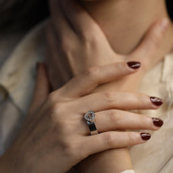 Bague Chopard Happy Diamonds Or Gris 18k Diamants de 2021. Taille 53. Ref : 822936 - Castafiore