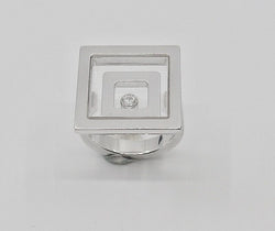 Bague CHOPARD, "Happy Spirit", en or gris et diamant - Castafiore