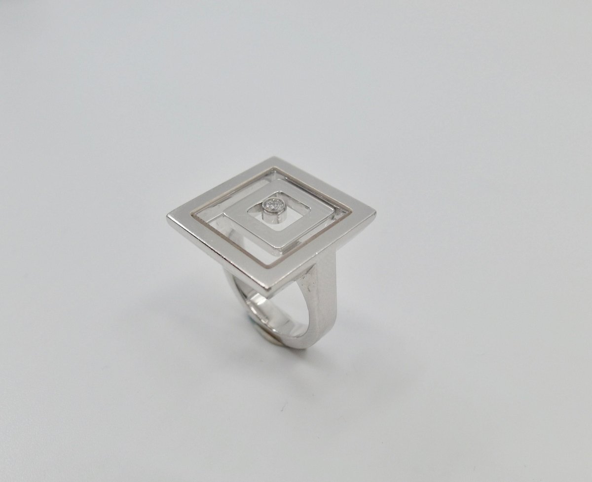 Bague CHOPARD, "Happy Spirit", en or gris et diamant - Castafiore