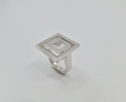 Bague CHOPARD, "Happy Spirit", en or gris et diamant - Castafiore