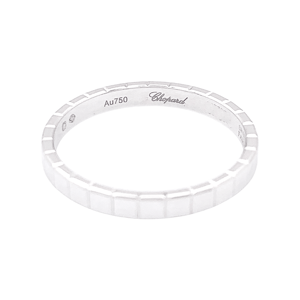 Bague Chopard Ice Cube Or Blanc - Castafiore