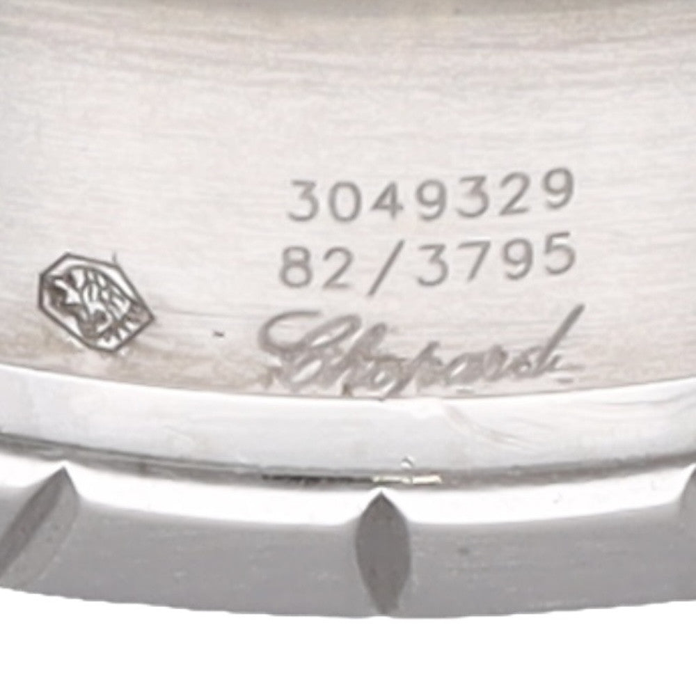 Bague Chopard "Ice Cube" Or Gris 18k . Taille 55. ref 82/3795. Boite d'origine. - Castafiore