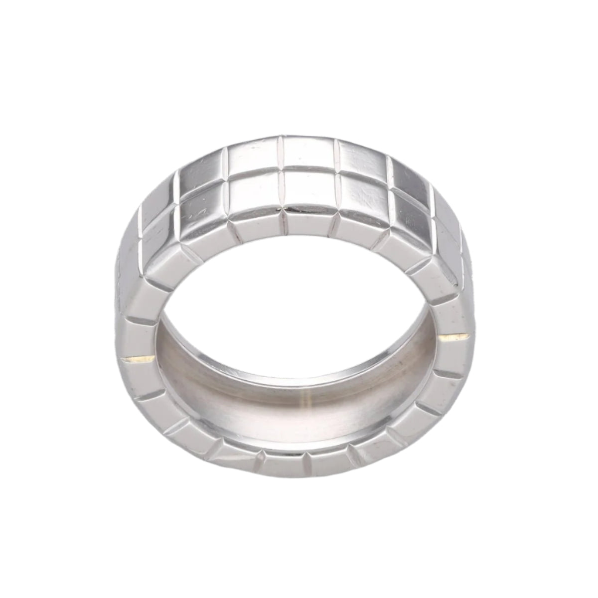 Bague Chopard "Ice Cube" Or Gris 18k . Taille 55. ref 82/3795. Boite d'origine. - Castafiore