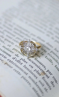 Bague cible diamant Belle Epoque - Castafiore