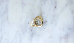 Bague cible diamant Belle Epoque - Castafiore