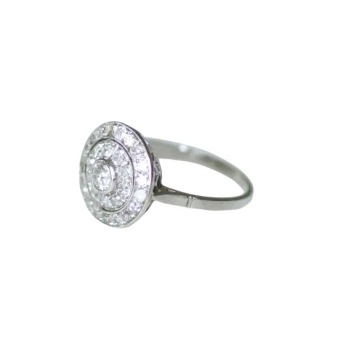 Bague Cible en platine et diamants - Castafiore