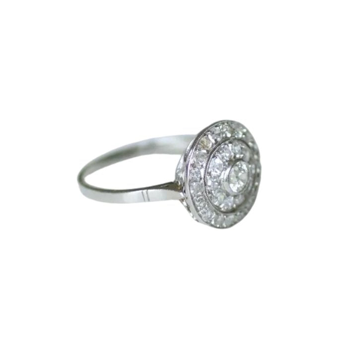 Bague Cible en platine et diamants - Castafiore