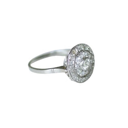 Bague Cible en platine et diamants - Castafiore