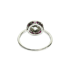 Bague Cible en platine, rubis, et diamants - Castafiore