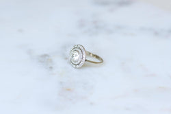 Bague Cible Ronde Art Deco Diamants 1,97 Cts - Castafiore