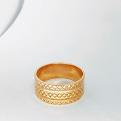 Bague ciselée en or rose - Castafiore