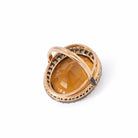 Bague Citrine Diamants Taille Rose en Or et Argent - Castafiore