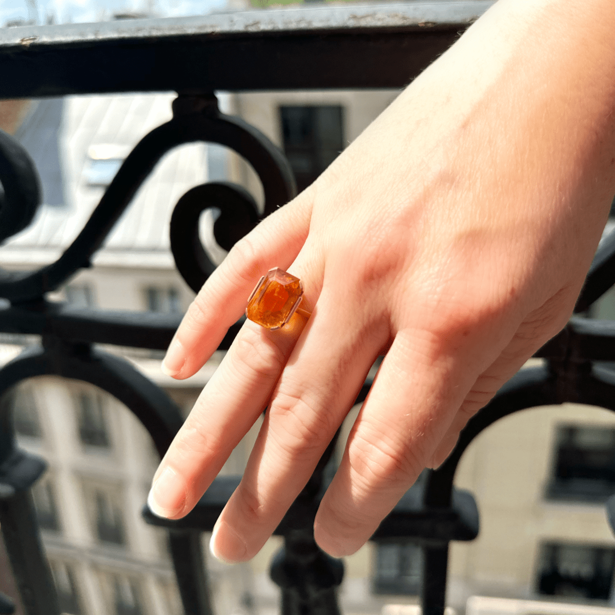 Bague citrine en or jaune - Castafiore