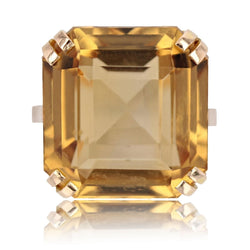 Bague citrine et or vintage - Castafiore