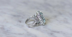 Bague Cocktail Aigue Marine et Diamants - Castafiore