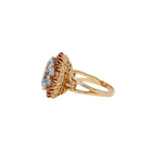 Bague cocktail aigue marine rubis - Castafiore