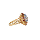 Bague cocktail aigue marine rubis - Castafiore