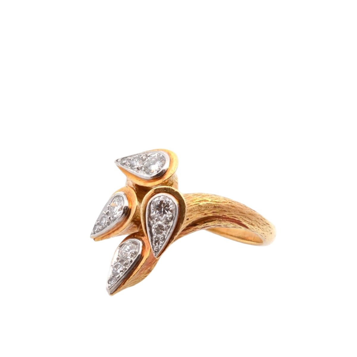 Bague Cocktail BOUCHERON en or jaune et diamants - Castafiore