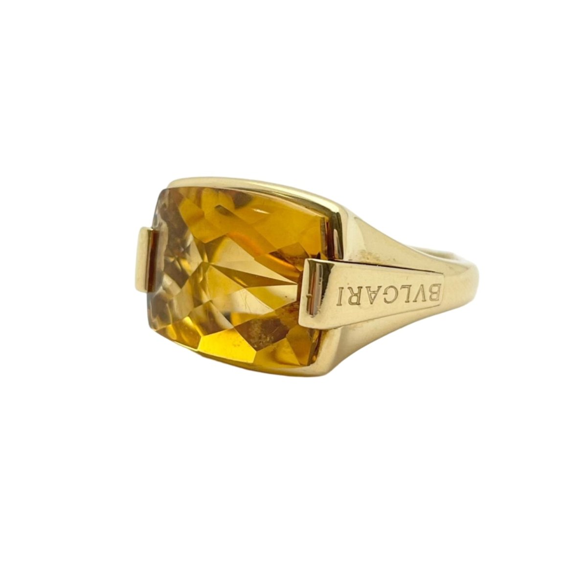 Bague Cocktail BULGARI "Metropolis" en or jaune et citrine - Castafiore