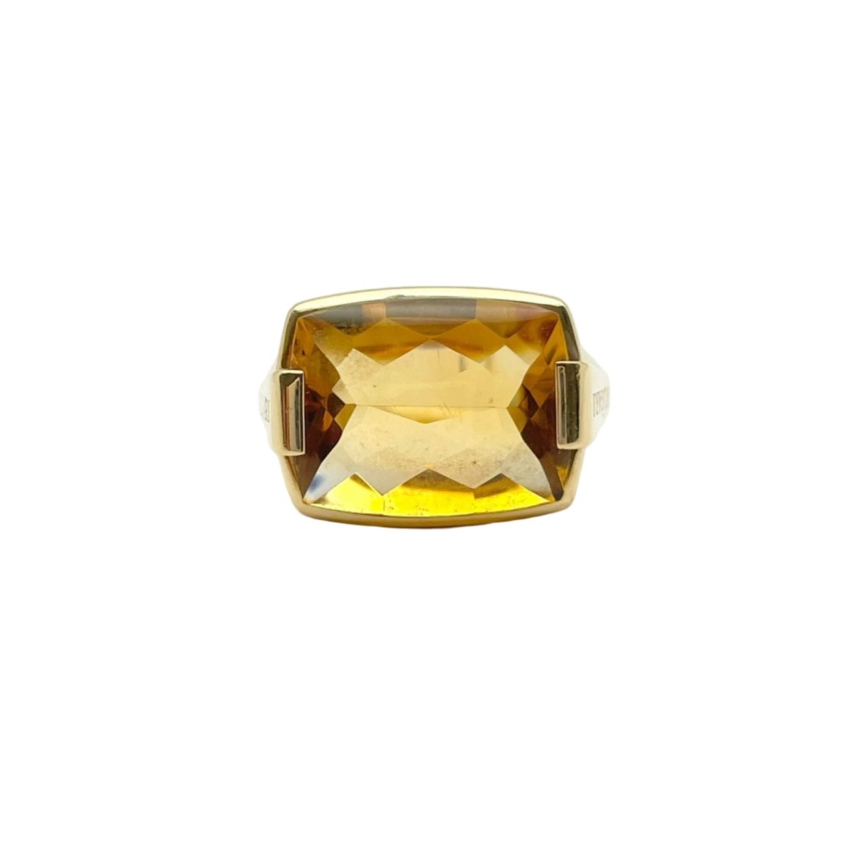 Bague Cocktail BULGARI "Metropolis" en or jaune et citrine - Castafiore