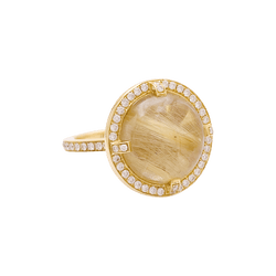 Bague Cocktail CHAUMET "Attrape Moi Si Tu M’aimes" en or jaune, quartz et diamants - Castafiore