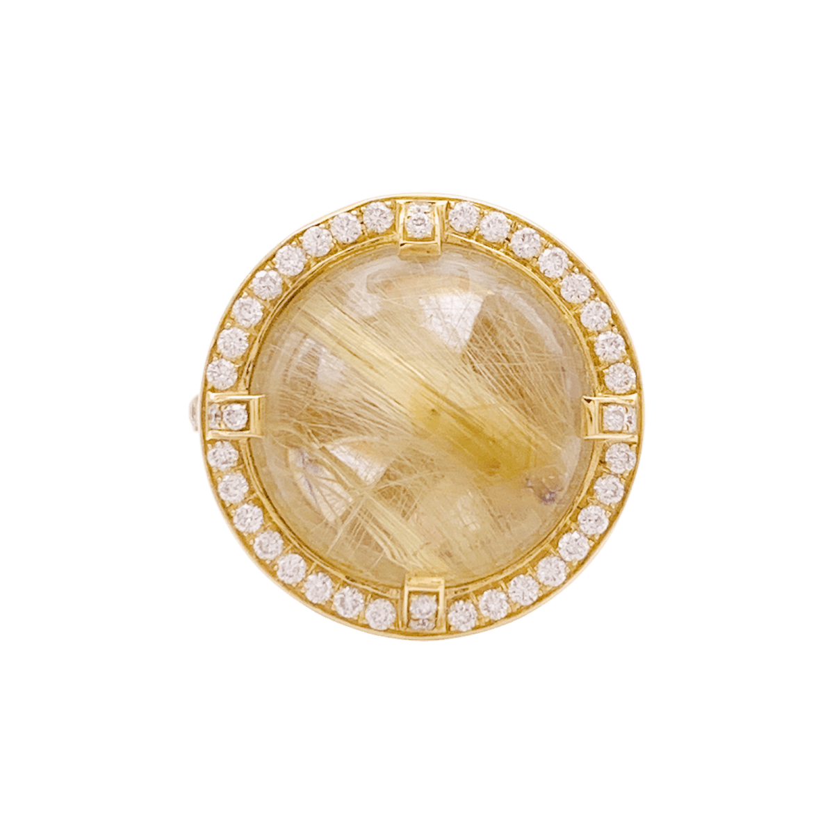 Bague Cocktail CHAUMET "Attrape Moi Si Tu M’aimes" en or jaune, quartz et diamants - Castafiore
